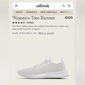 Allbirds Women’s Tree Runner - White